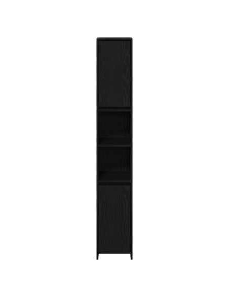 Mobile da bagno  Nero Rovere 30x30x183,5 cm Legno ingegnerizzato