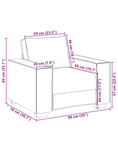 Divano 3 pcs Talpa Tessuto misto lino