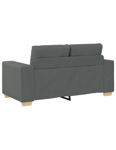 Divano 3 pcs Grigio scuro 221 x 80 x 80 cm Tessuto misto lino