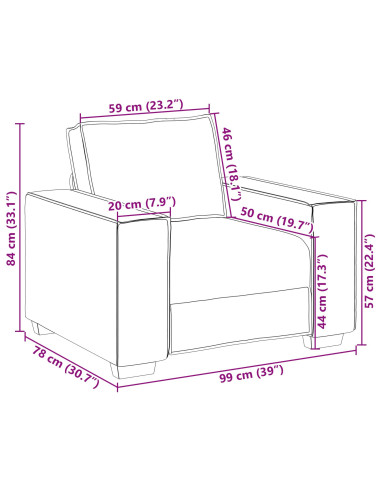 Divano 3 pcs Crema Tessuto misto lino