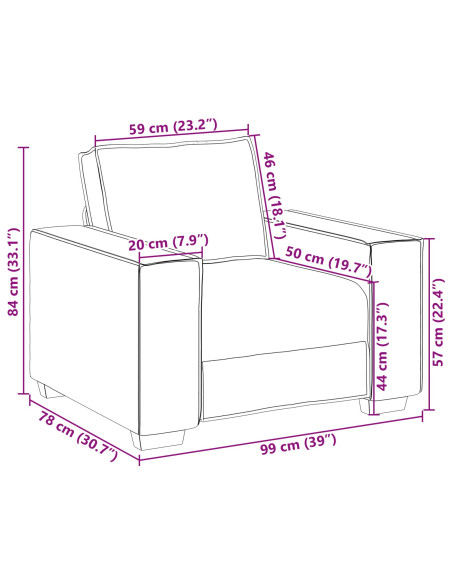 Divano 3 pcs Crema Tessuto misto lino