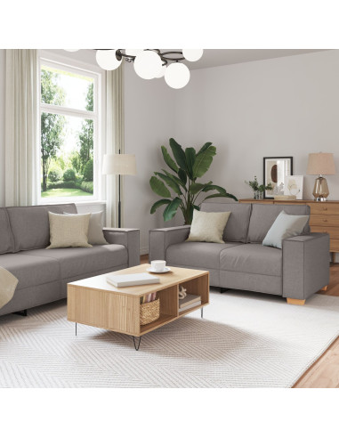 Divano 3 pcs Talpa Tessuto misto lino