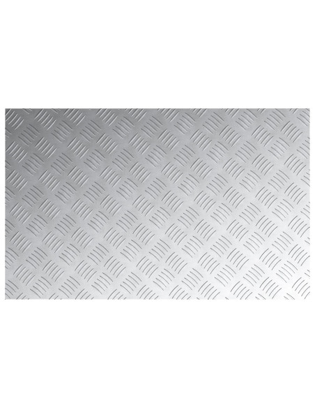 Pannelli in alluminio a scacchiera 4 pz Antiscivolo 80x50 cm