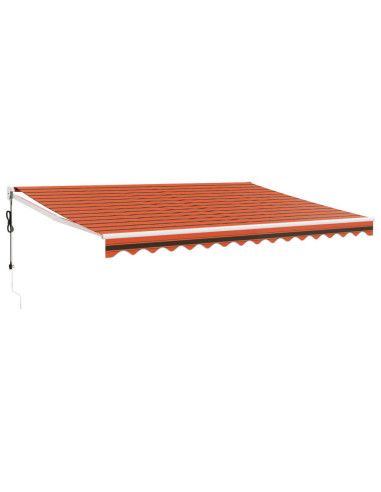 Tenda Sole Automatica Retrattile Arancione e Marrone 4x3 m