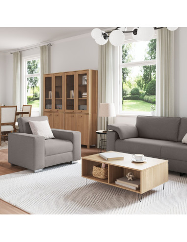 Divano 3 pcs Talpa 219 x 80 x 82 cm Tessuto misto lino