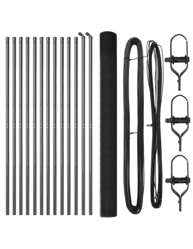 Palo della recinzione Grigio 50 x 1,4 m (rete 25 x 25 mm)