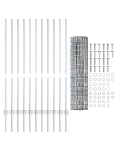 Set di Recinzione Euro Set di 2 Acciaio zincato Grande Resistente