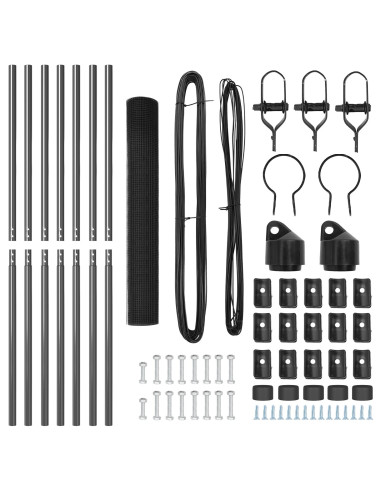 Palo della recinzione Grigio 10 x 1,4 m (rete 16 x 16 mm)