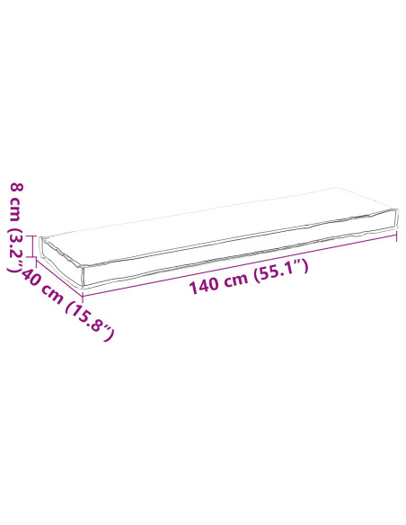 Cuscino da Esterno  Tortora 100% poliestere 150 cm x 40 cm Cuscino