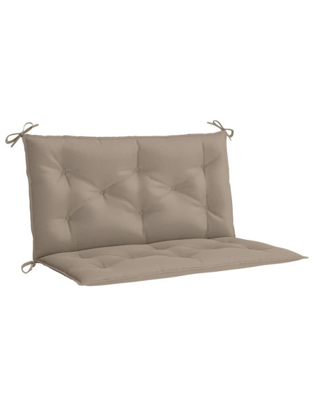 Cuscini Panca da Giardino 2pz Tortora 100x50x7cm Tessuto Oxford