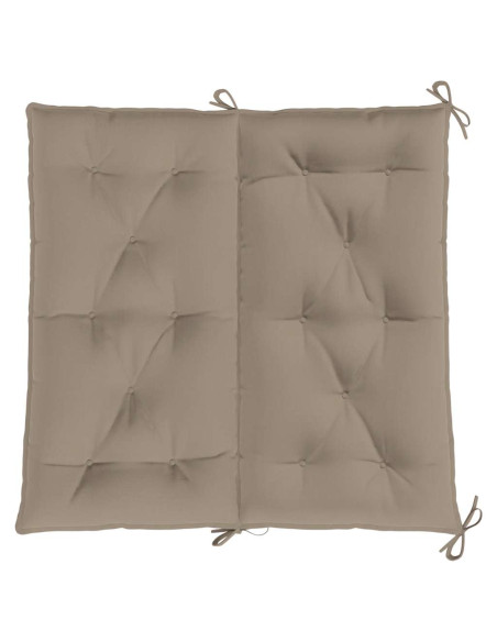 Cuscini Panca da Giardino 2pz Tortora 100x50x7cm Tessuto Oxford