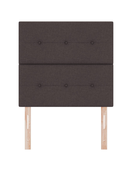 Testiera  con bottoni imbottiti marrone scuro 90 cm in tessuto