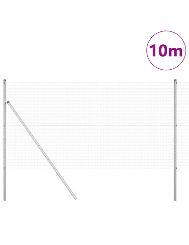 Palo della recinzione Argento 10 x 1,4 m (maglia 19 x 19 mm)