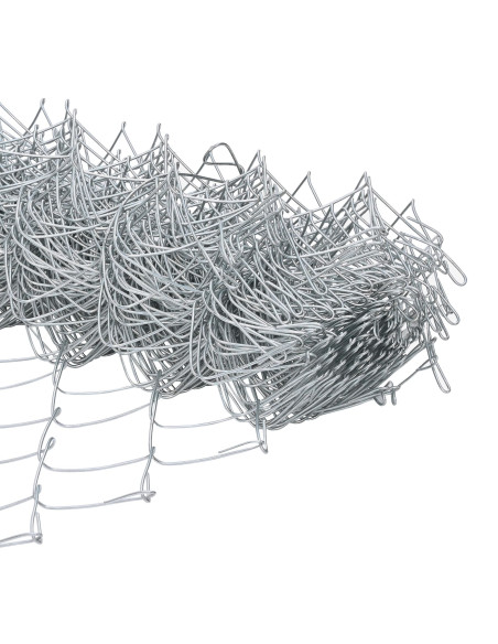 Recinzione a Maglie Chain con 22 U Post Argentata 0.4x25 m Acciaio