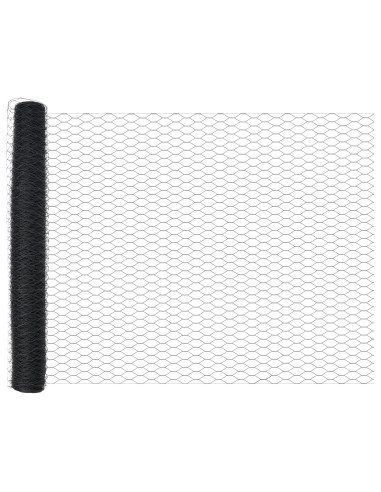 Recinzione Esagonale Grigio 1 x 10 m PVC