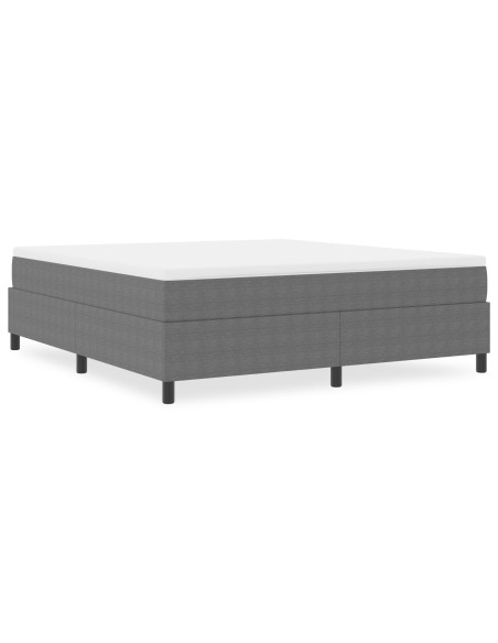 Letto Box Spring Grigio Chiaro Super King Tessuto Corduroy