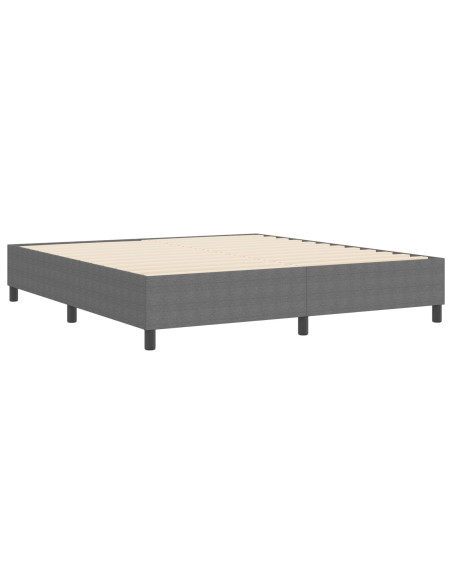 Letto Box Spring Grigio Chiaro Super King Tessuto Corduroy