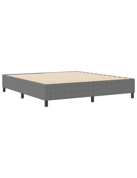 Letto Box Spring Grigio Chiaro Super King Tessuto Corduroy
