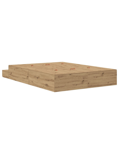 Struttura letto contenitore  Marrone Legno ingegnerizzato