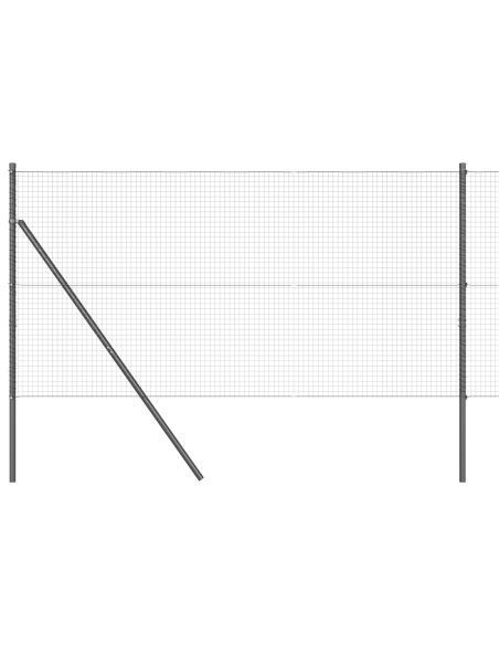 Palo della recinzione Grigio 10 x 1,4 m (rete 25 x 25 mm)