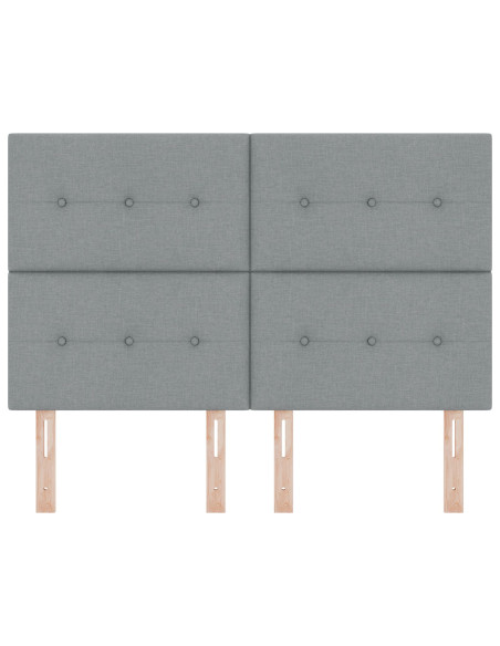 Testiera  Button Tufted Grigio chiaro 160 cm Tessuto