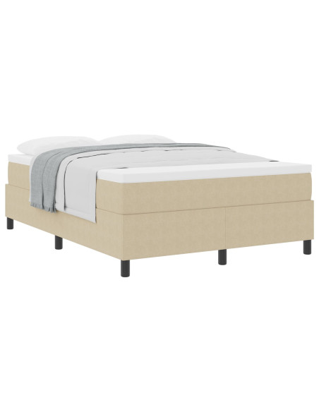 Letto a Molle con Materasso Verde Chiaro Grigio 160x200 cm Tessuto Corduroy
