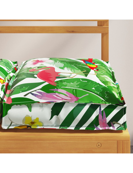Cuscini per pallet  per seduta 2 pz Tropical Jungle 40x40x8 cm Tessuto Oxford