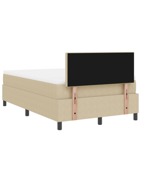 Letto Box Spring con Materasso Verde Light Grigio 120x200 cm Tessuto di Corduroy