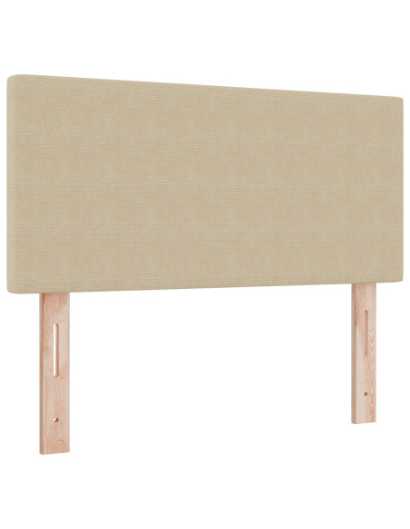 Letto Box Spring con Materasso Verde Light Grigio 120x200 cm Tessuto di Corduroy