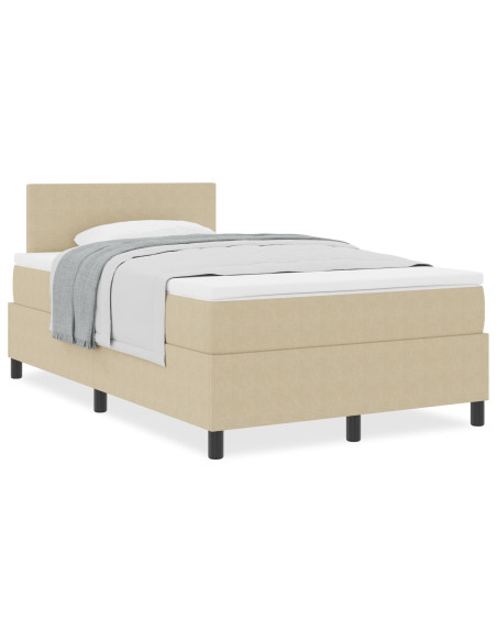 Letto Box Spring con Materasso Verde Light Grigio 120x200 cm Tessuto di Corduroy