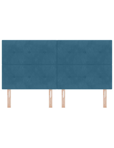 Testiera con testiera Blu Scuro 180 cm Pelle Sintetica