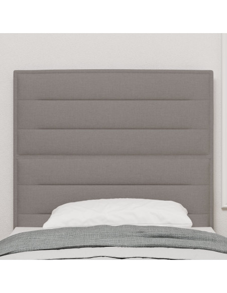 Testiera  Tortora Tessuto 80 cm Rettangolare Moderna Imbottita