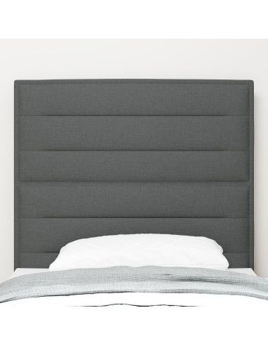 Testiera con testiera Grigio scuro 90 cm Pelle Sintetica