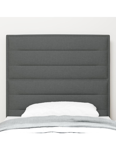 Testiera  Grigio scuro Tessuto 90 cm Rettangolare Moderna