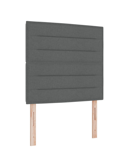 Struttura Letto  con Materasso Grigio Scuro Tessuto 100 x 200 cm
