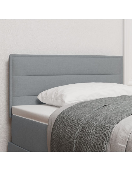 Testiera LED con testiera Grigio chiaro 80 cm Poliestere