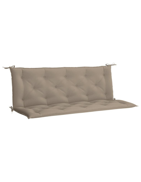 Cuscini Panca da Giardino 2pz Tortora 150x50x7cm Tessuto Oxford