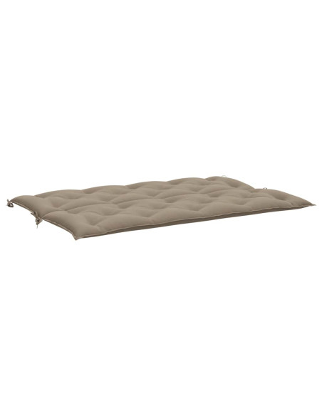 Cuscini Panca da Giardino 2pz Tortora 150x50x7cm Tessuto Oxford