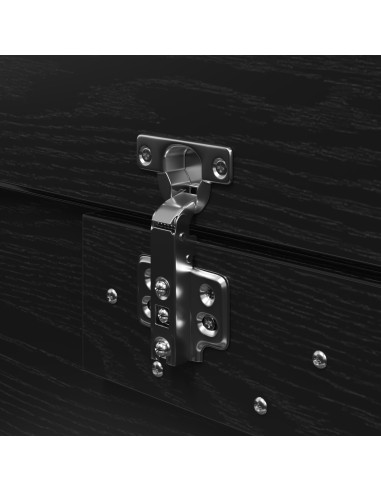 Struttura letto con contenitore Rovere Nero 135 x 190 cm