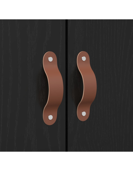 Struttura letto con contenitore Rovere Nero 135 x 190 cm