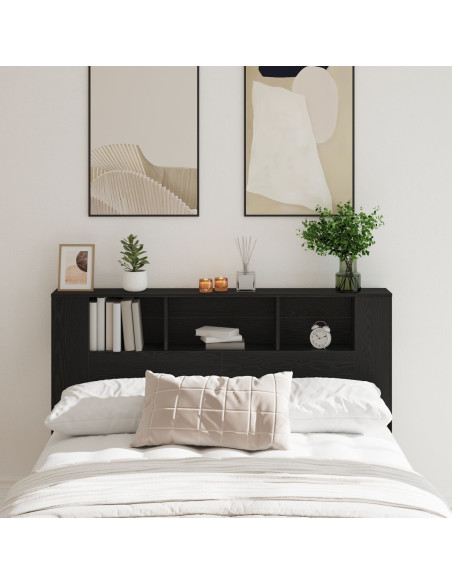 Testata del letto Rovere Nero 120 x 18.5 x 102.5 cm