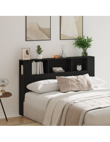 Testata del letto Rovere Nero 120 x 18.5 x 102.5 cm