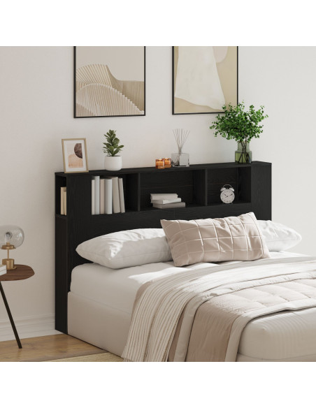 Testata del letto Rovere Nero 120 x 18.5 x 102.5 cm