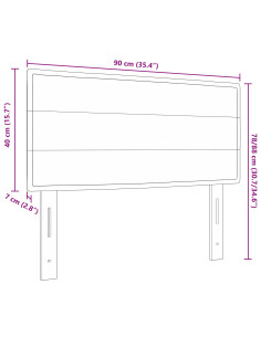 Testiera con testiera Talpa 90 cm Pelle Sintetica 2