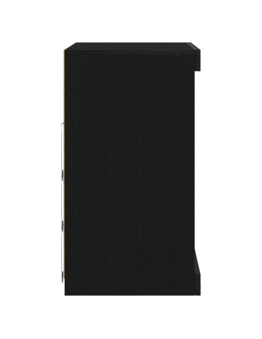 Madia LED Rovere Nero 60,5 x 37 x 67 cm Legno multistrato