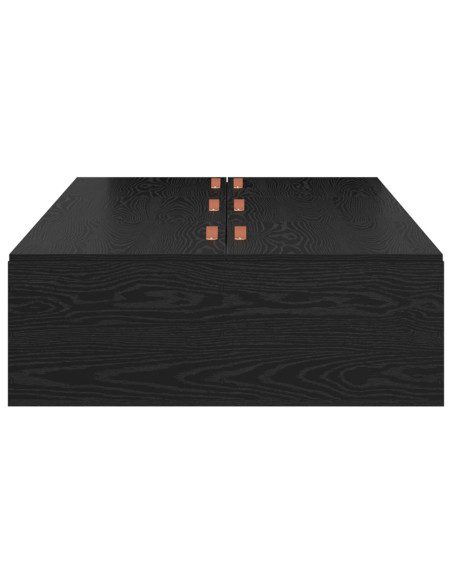 Struttura letto con contenitore Rovere Nero 100 x 200 cm