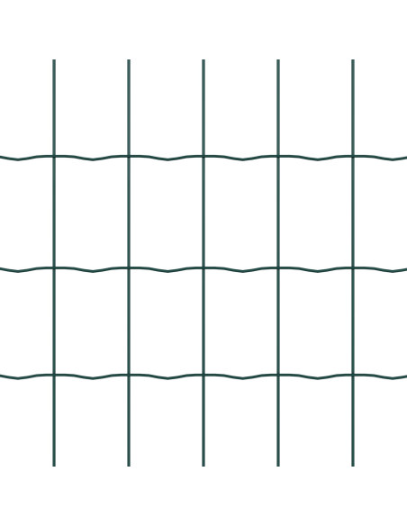 Recinzione con Posto Verde 1 x 25 m Acciaio e PVC