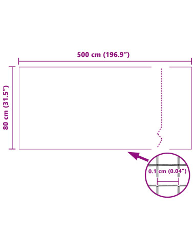 Zanzariera a rete Bianco 80 x 500 cm Fibra di vetro