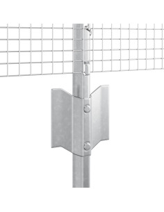 Recinzione con Posto Argento 0,8 x 50 m Acciaio 2