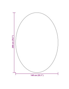 Tappeti per area Ovale HUARTE Beige 140 x 200 cm